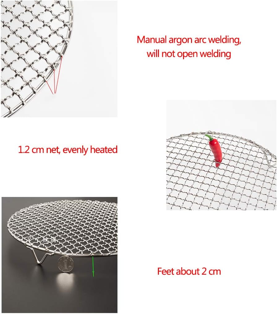 Versatile Round 304 Stainless Steel Cooling Rack Baking,Heat Resistant Rust Proof Sturdy Durable Dia 9.8"