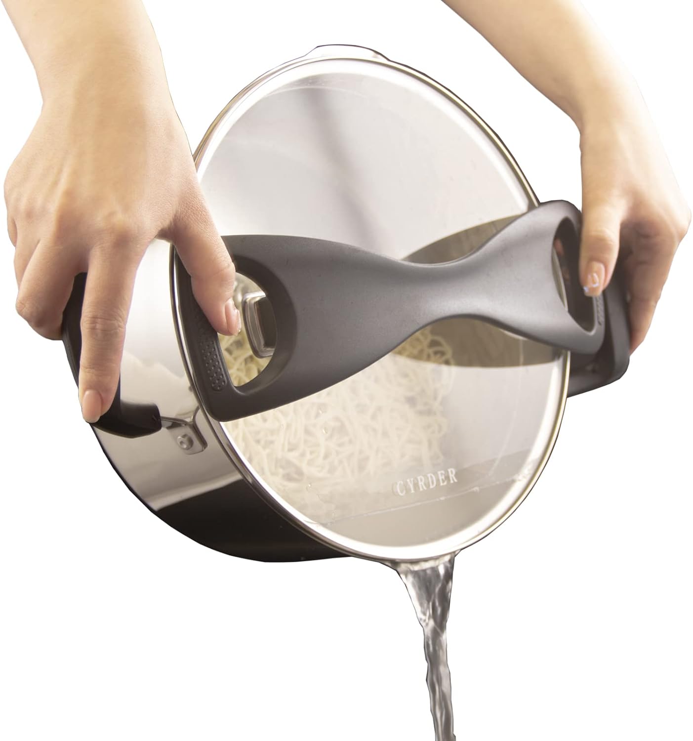 Stainless Steel Pasta Pot, Dutch Oven, Induction Pasta Pot with Strainer Lid, Stock Pot/Soup Pot, Easy Cleanup Stylish Cookware, Dishwasher Safe, 5 Quart