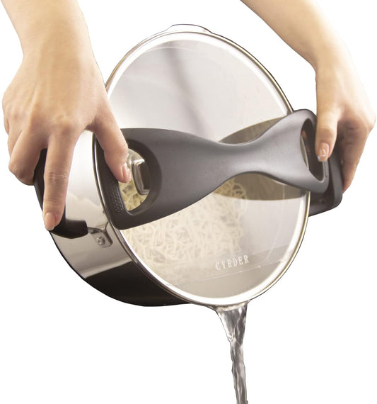 Stainless Steel Pasta Pot, Dutch Oven, Induction Pasta Pot with Strainer Lid, Stock Pot/Soup Pot, Easy Cleanup Stylish Cookware, Dishwasher Safe, 5 Quart