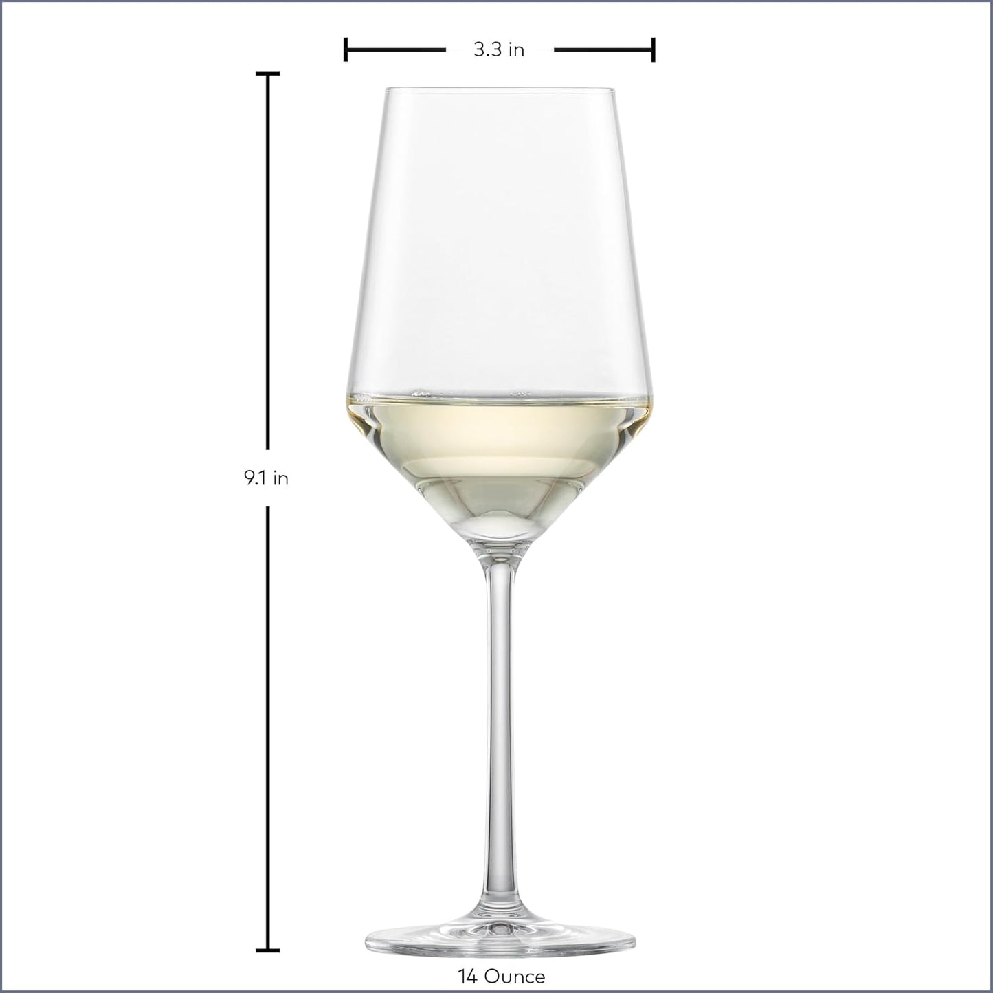 ZWIESEL GLAS Pure Sauvignon Blanc White Wine Glass (Set of 2), Wine Glasses for White Wine, Dishwasher-Safe Tritan Crystal Glasses, Made in Germany (14 Ounce)