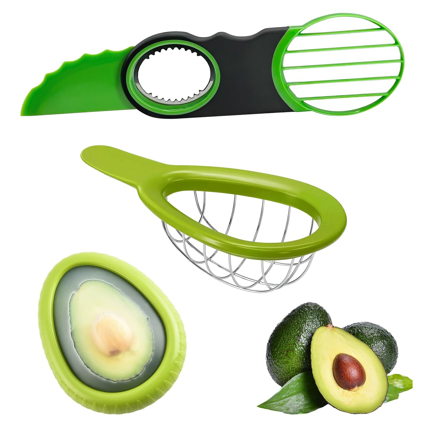 3-Piece Avocado Slicer and Storage Container Set
