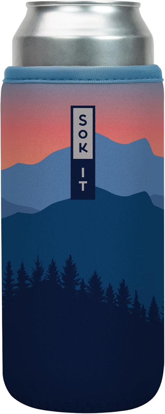 Sok It CanSok Sleeve for Beer & Soda Insulated Neoprene Cover (Blue Ridge, 25oz Can Sleeve)