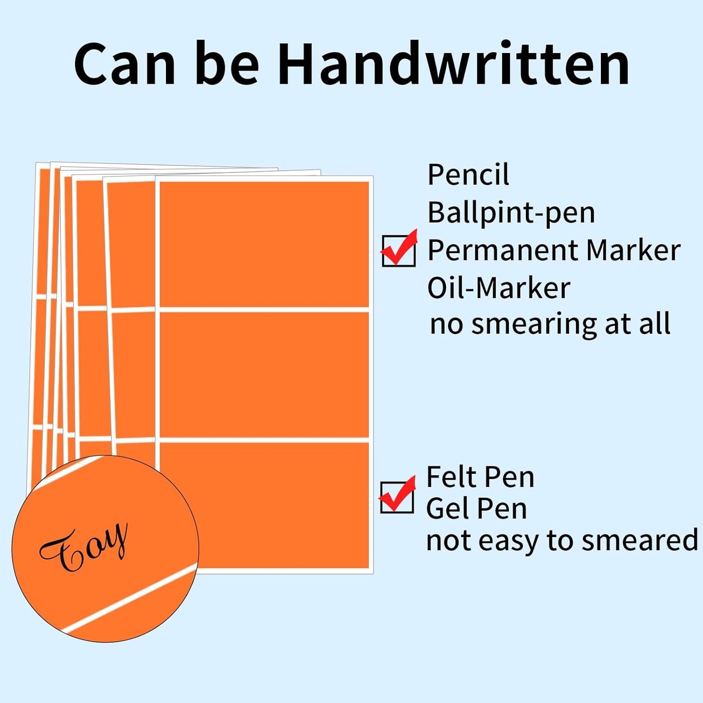 STARLIBOO Removable Colored Labels Stickers, 3X5 Inch Removable Large Label Stickers for Moving Boxes and Storage Bins- Waterproof- Tear Resistant (Orange)