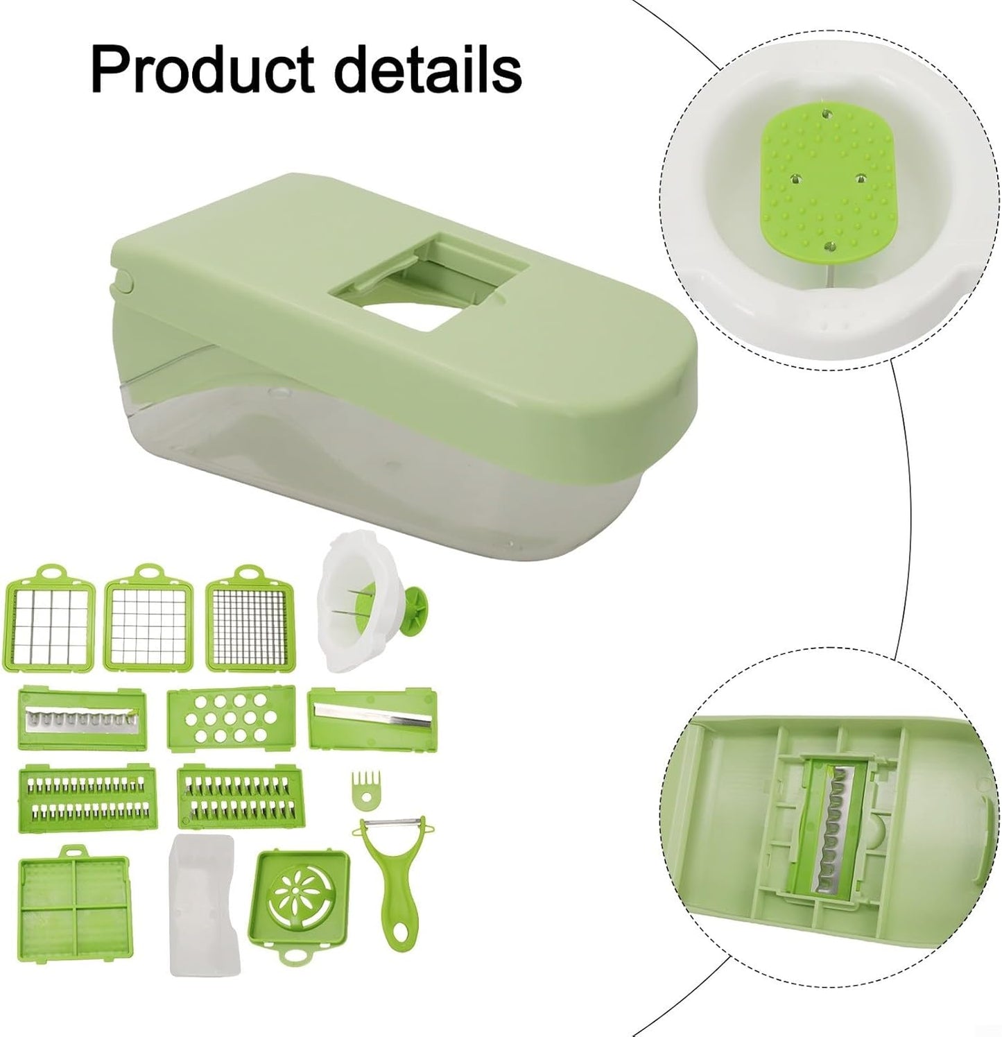 Vegetable Slicer，slicer Vegetable Cutter，Kitchen Food Processor Mandoline Slicer With Safety Handle For Onion Potato