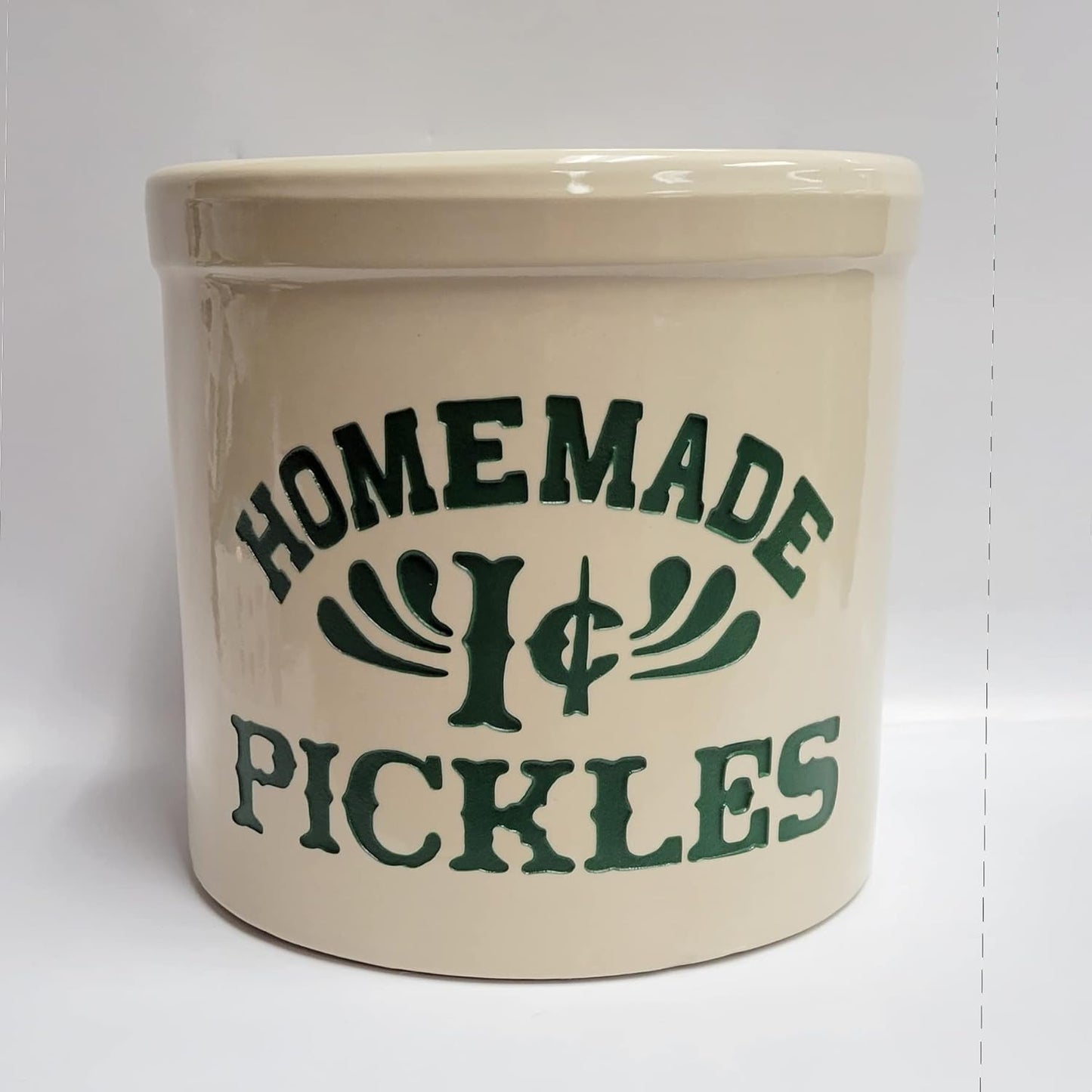 Clarus Crystal Pickles Jar as seen on the show Friends in Monica's kitchen 2 Gallon Crock Pot Utensil holder. 2 Gallon. 4 Colors Available