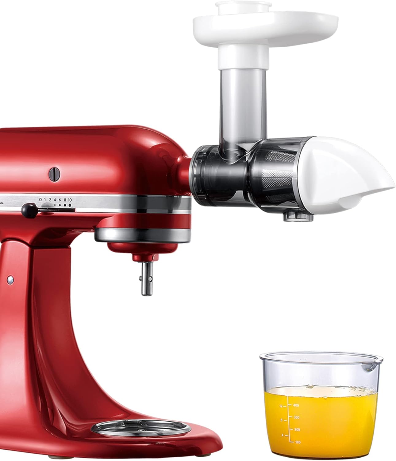 Masticating Juicer Attachment for KitchenAid Stand Mixers, Masticating Juicer, Slow Juicer Attachment for KitchenAid Stand Mixers, White(Machine/Mixer Not Included)
