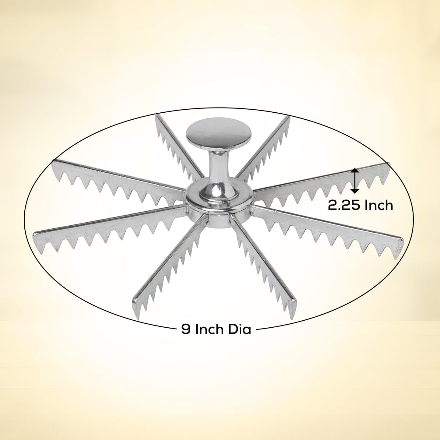 Mrs. Anderson’s Baking Pie Marker, Guideline, and Portion Divider, 8 Slice,Silver