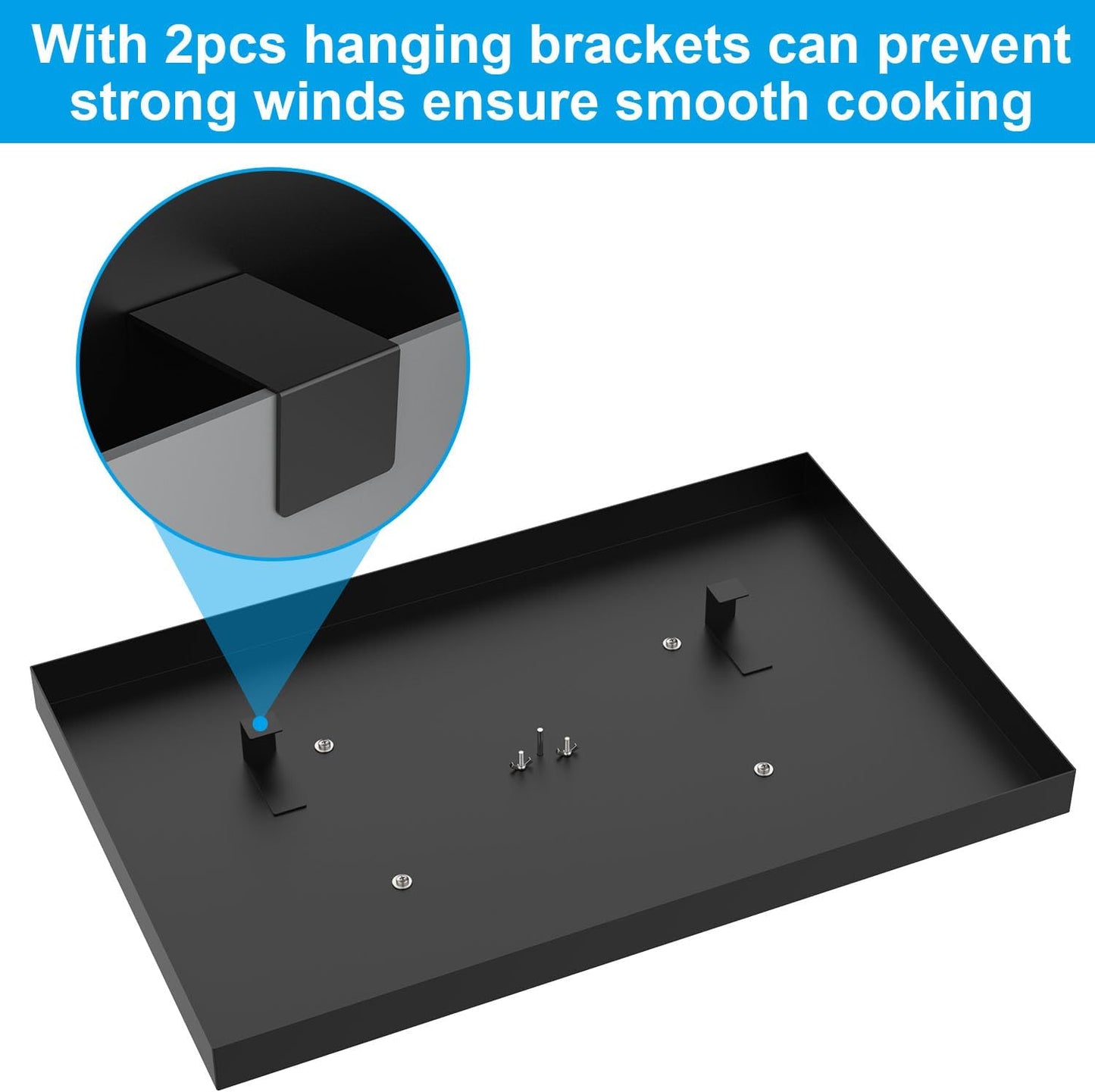 5003 Hard Top Lid Cover with Temperature Gauge and Wind Guards for Blackstone 28" Griddle, Flat Top Cover and Wind Screen Replacement Parts for Blackstone 28 inch Griddle Accessories