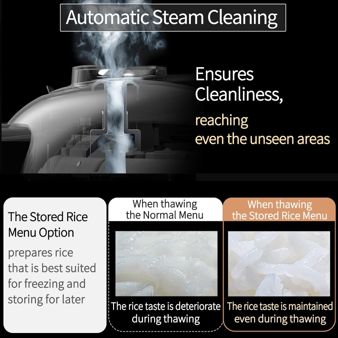 CRH-TWS1010PWUS, Full Stainless Inner Pot, Induction Heating Dual Pressure Rice Cooker,10 Person, 10-cup, 2.28 Quarts (uncooked), 20-cup, 4.56 Quarts (cooked), Dual Pressure Low and Hi, Auto Steam Clean, Slow Cooker, Steam Cooker