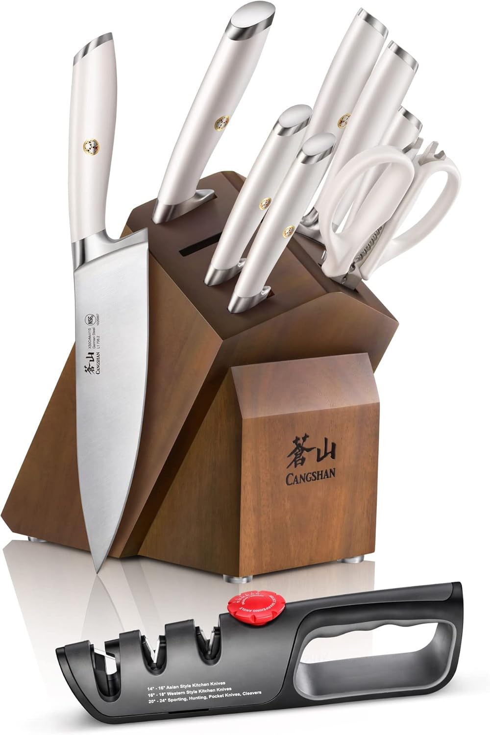 Cangshan L1 Series 10-Piece Knife Block Set, Forged German Steel, 1027532