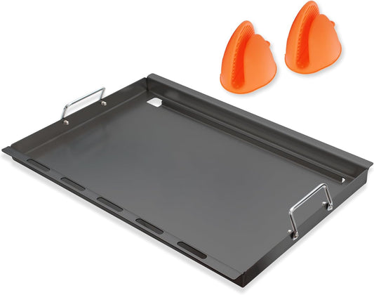 6788 Full Size Griddle Insert for Weber Genesis II 300 and LX 340 Series Gas Grills, Flat Top Griddle Repalcement for Weber Genesis II E-310/315/325/330/335 and S-310/335 with Mini Oven Mitt
