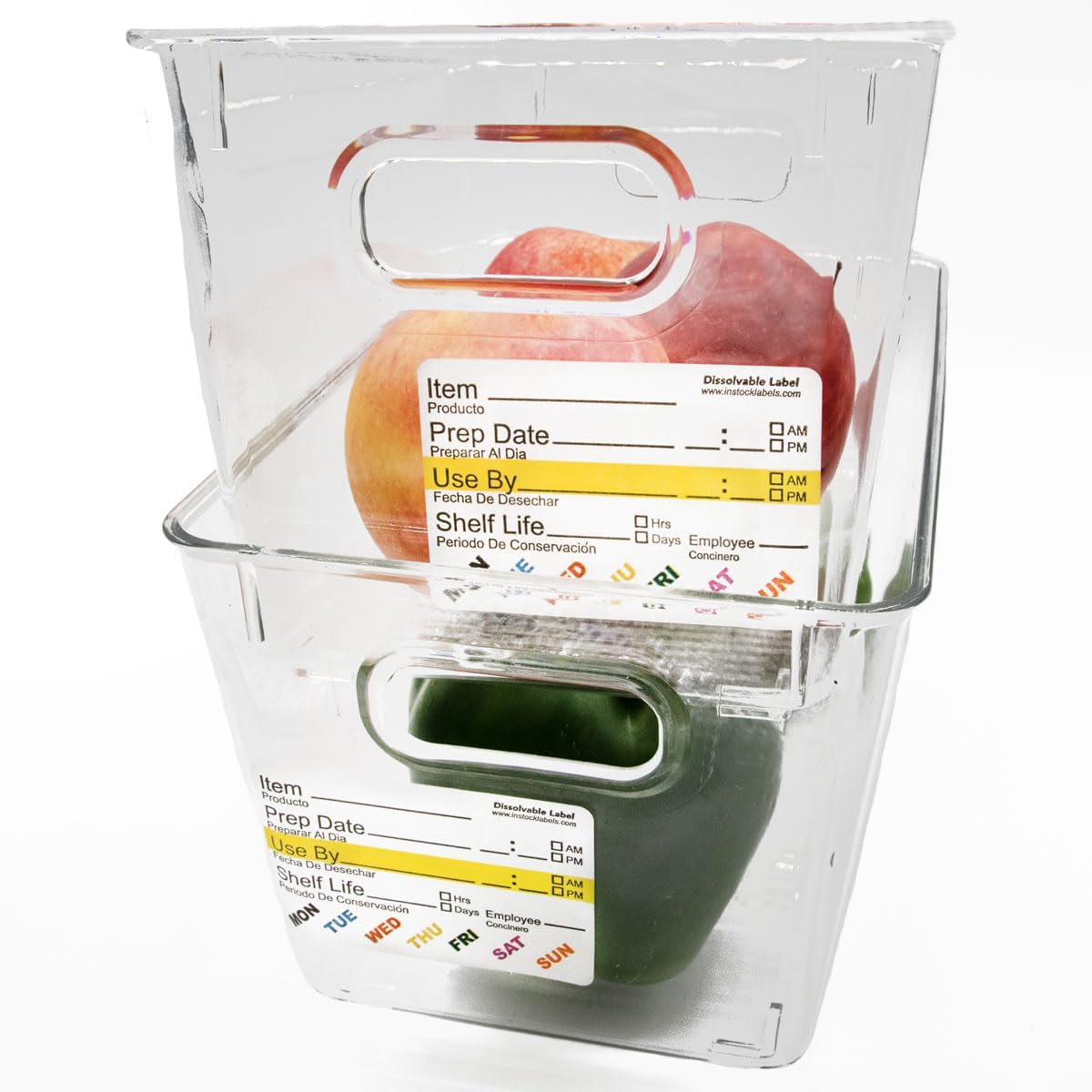 InStockLabels Dissolvable Food Labels - 2” x 3” (2500 Labels) - Rotation Food Stickers for Kitchen & Restaurant Supplies - Ideal for Jar, Containers and Freezer Storage, Kitchen Stickers