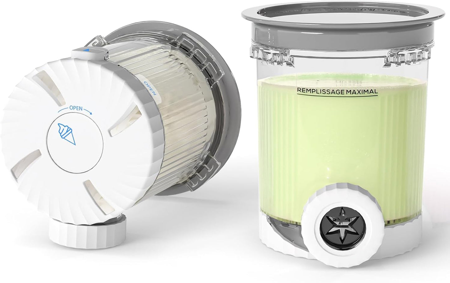 GoMaihe Containers Compatible with Ninja Swirl: Creami 2-Pack Pints and Lids for Ninja NC700 & NC701 Ice Cream and Soft Serve Maker Accessory - BPA-Free Food-Grade Dishwasher Safe