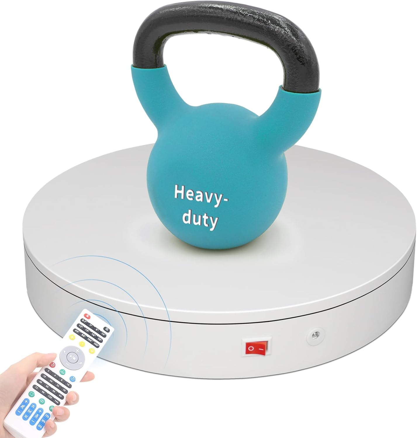 7.9In Remote Motorized Electric Turntable Rotating Display Stand Spinning Rotating Platform 360 Photography Turntable lazy susan base giratoria para for Photography,Display(Load Range:40~100lbs)