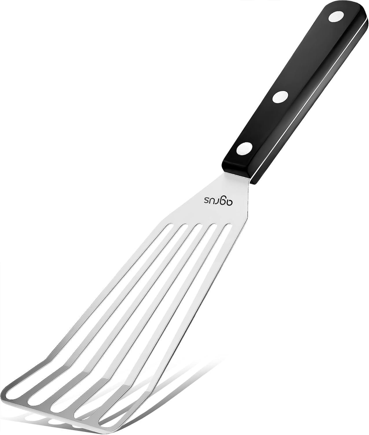 Fish Spatula Stainless Steel, Size 11 inch, Blade 6.5 inch, Plastic Handle, Flexible Metal, Angled Slotted Turner