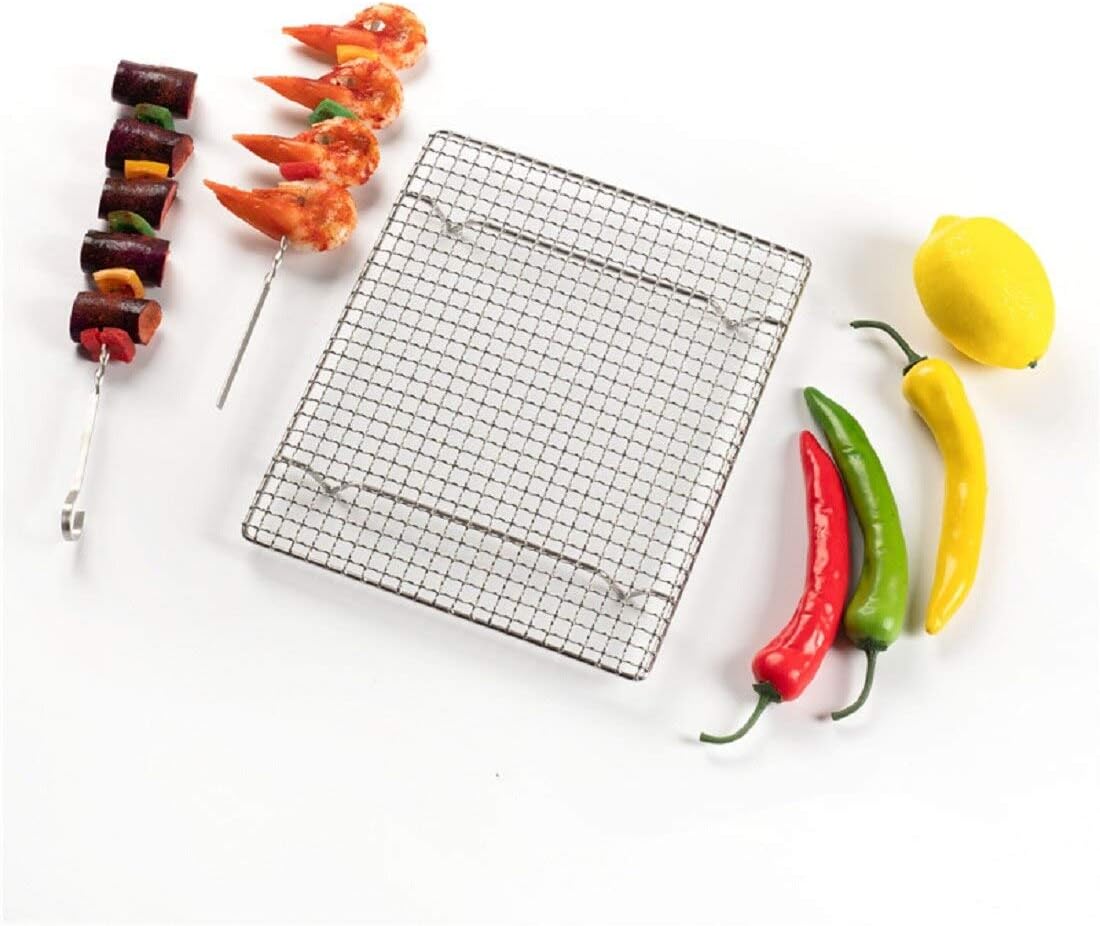 304 Stainless Steel Cooling Rack Versatile Baking Rack Heat Resistant Rust Proof Sturdy Grate 10.6"*8.7"