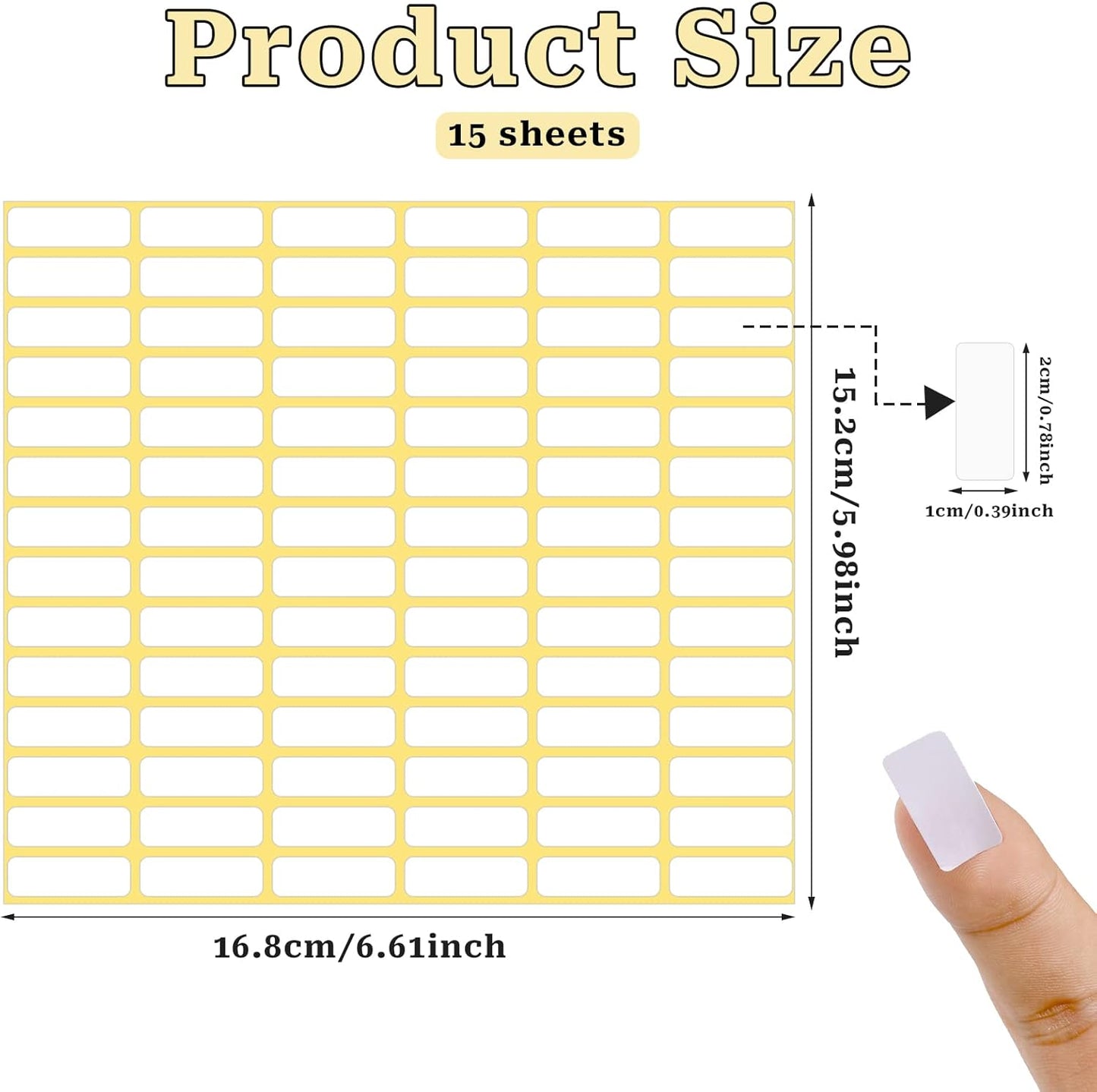 1680 Pcs Matte White Labels Blank Stickers Small Sticky Labels Removable Price Tags Labels Stickers for Jars Boxes Envelopes File Folders School Office Home (10 X 20 mm)