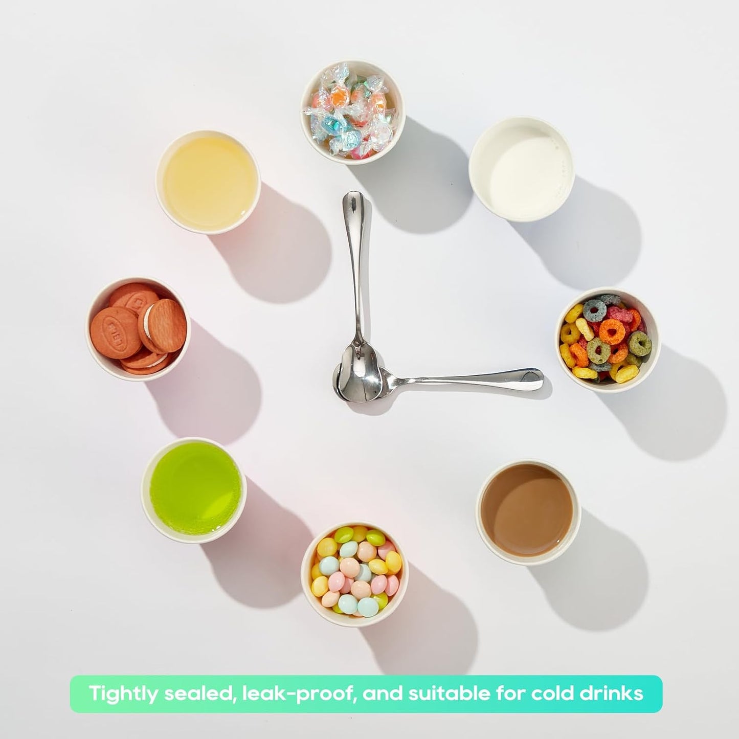 [600 Pack] Paper Cups, 3oz Disposable Bathroom Cups, Mouthwash Cups, Cold Disposable Drinking Cup for Party, Picnic, BBQ, Travel, and Event, Green Floral