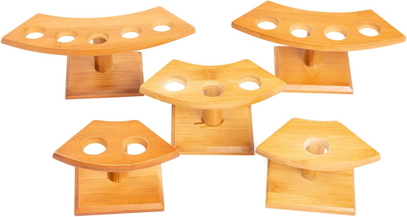 Japanese Style Temaki Sushi Roll Holder Ice Cream Cone Holder With 1-5 Compartments Holes, Kitchen Dining Decor Display Stand, Restaurant Supply Serveware (2 Holes)