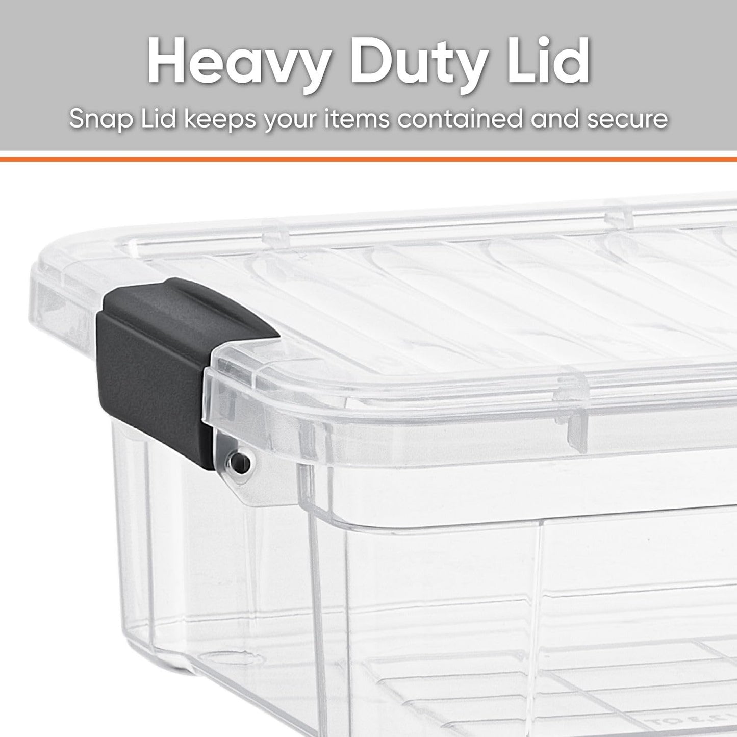Superio Clear Storage Bins with Lids, Stackable Storage Box with Latches and Handles, Extra Small, 2 Pack 2 Quart