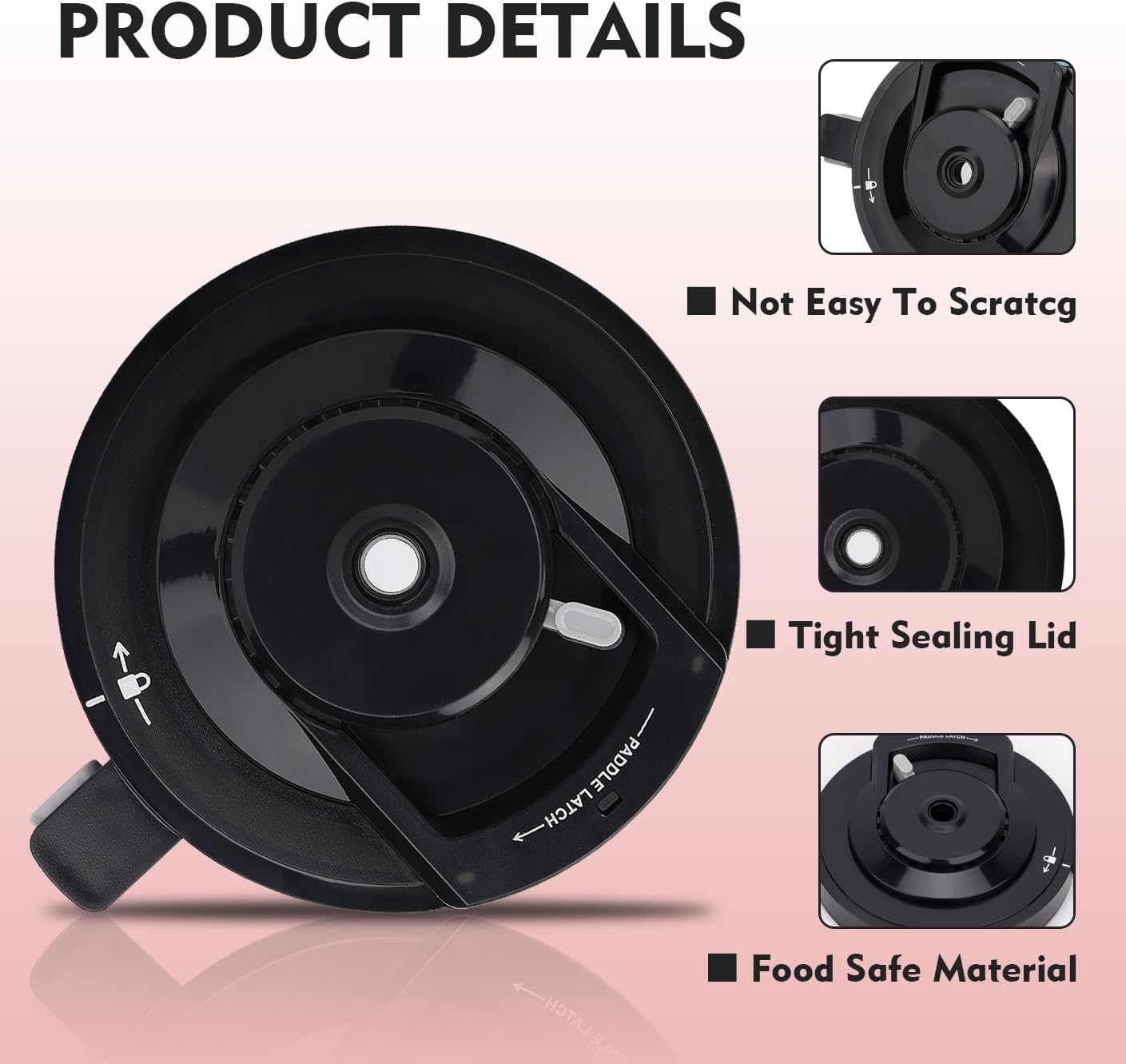 Outer Bowl Lid for Ninja NC501 Ice Cream Maker - Compatible with NC500/NC501/Series(NO Paddle) Ninja Creami Replacement Parts