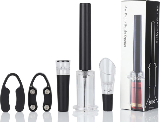 Wine Air Pressure Pump Bottle Opener Set,Simple Wine Pump Cork Remover Corkscrew,Efficient Corkscrew Bottle Opener,Easy Screw Out Tool, Perfect Wine Gift For Wine Lovers. (5)