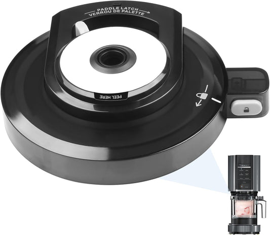 Outer Bowl Lid for NC301 Ninja Creami Ice Cream Maker, Creami Lid Replacement Parts Compatible with NC301 / NC300 / NC299AMZ / NC201 / NC101 Series (NO Paddle)