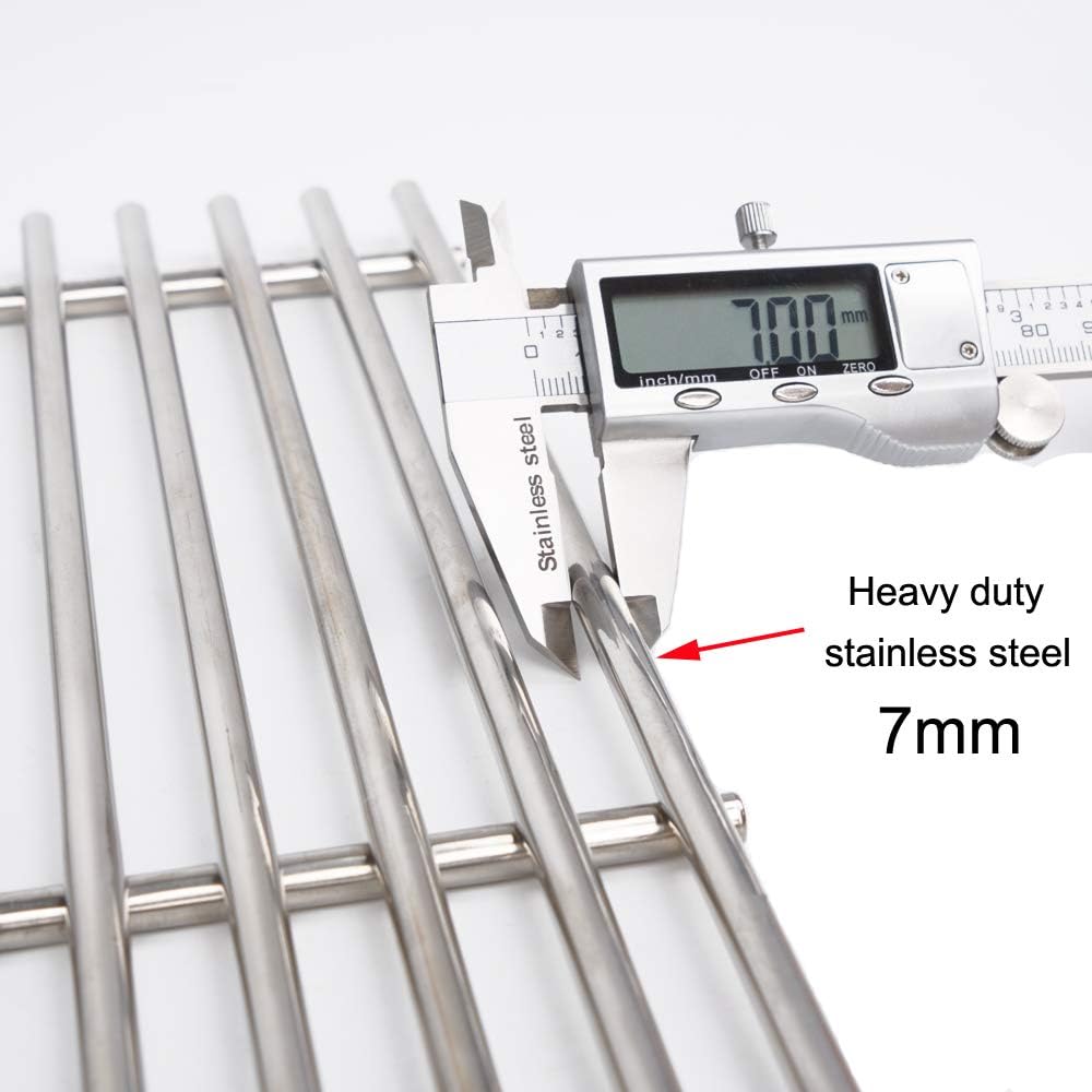 S6505A (3-Pack) 19 3/4" Stainless Steel Cooking Grid Grates Replacement for Chargriller 3001, 3008, 3030, 4000, 5050, 5252,King Griller 3008 5252 Set of 3