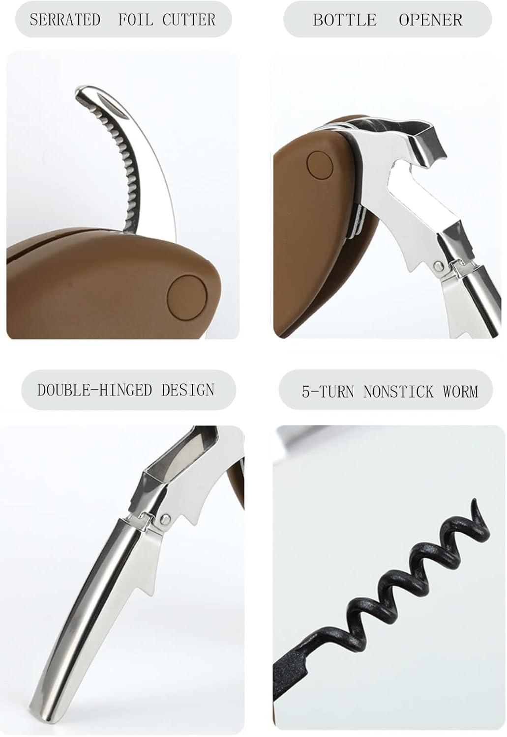 Buddy the Bordeaux Collie Black Dog Corkscrew, Professional Waiters Corkscrew Wine Key Bottle Opener,Manual Wine Key for Servers, Waiters, Bartenders and Home Use(Buddy Dog)