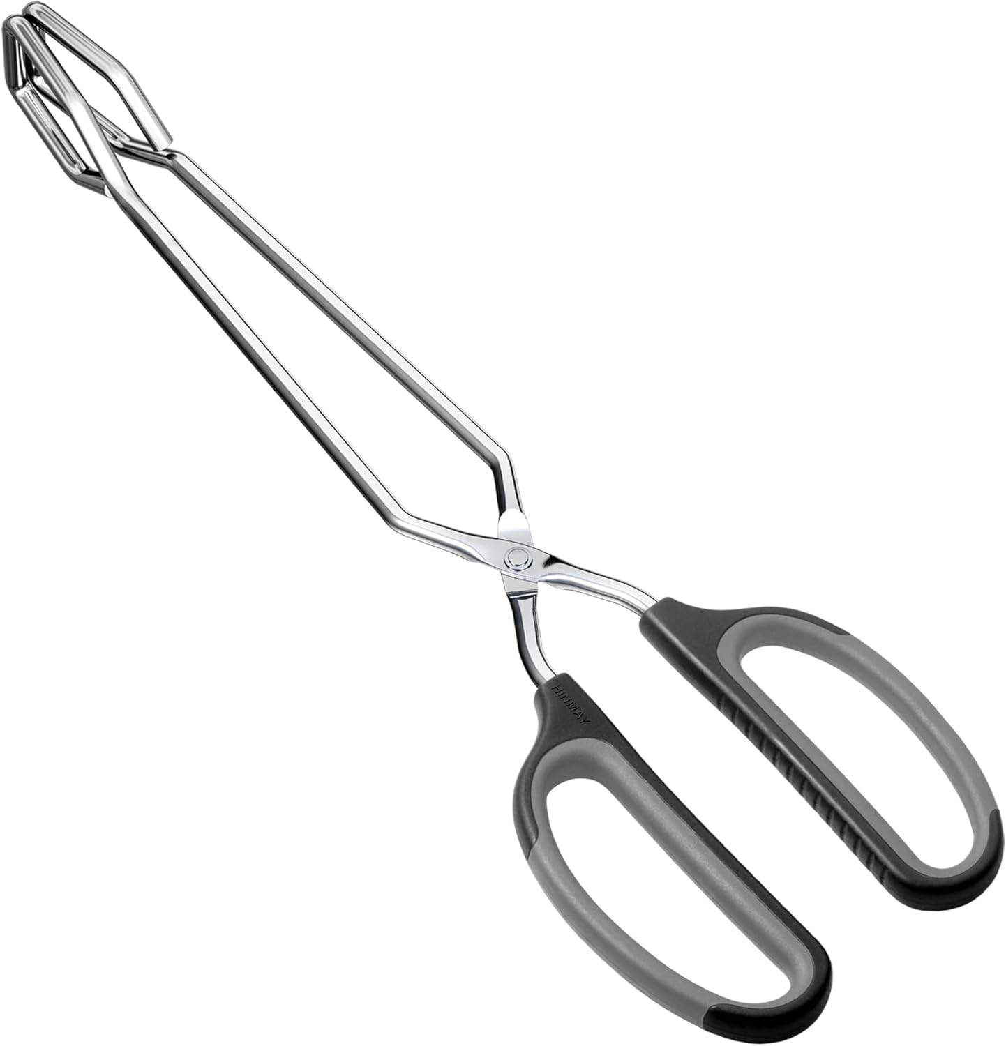 Scissor Tongs with Comfort-Grip Handle 12-Inch Cooking Tongs (Black Handle)