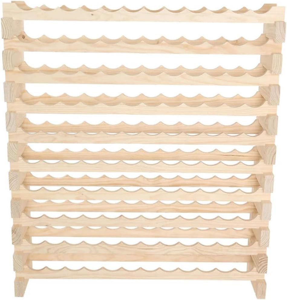 120 Bottle Wine Rack Natural Pine
