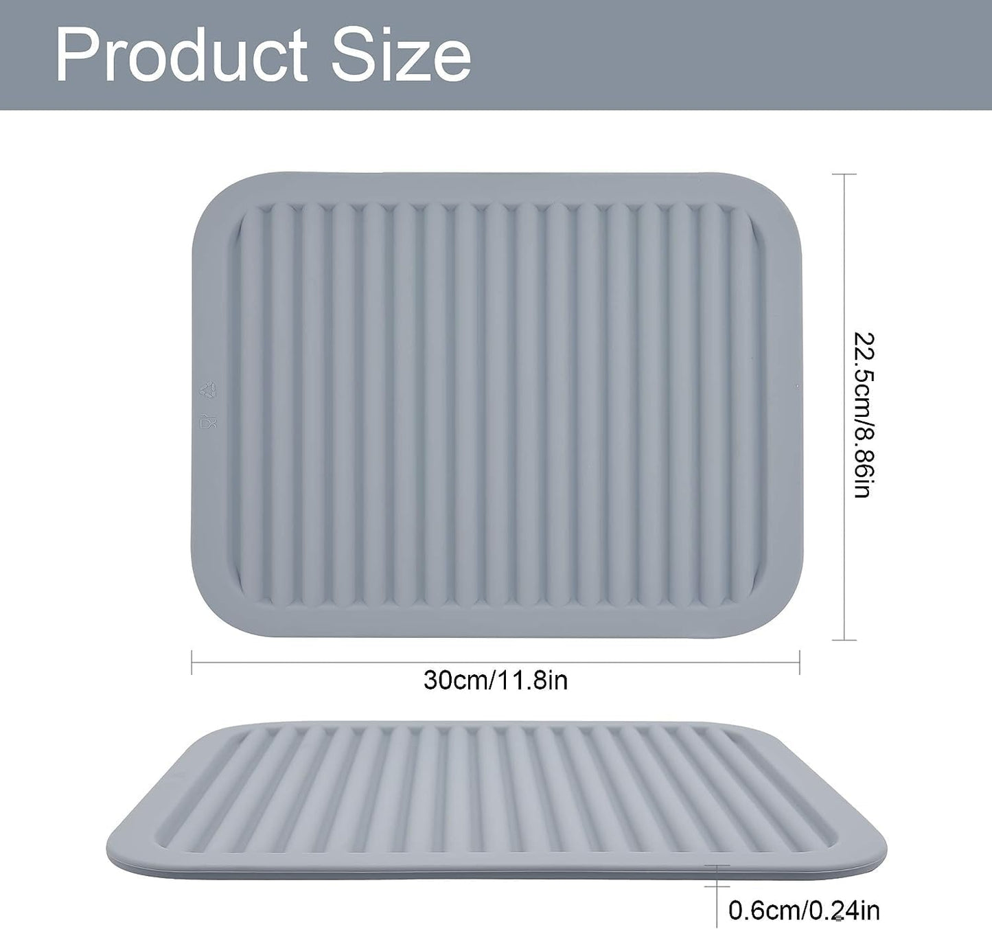 Silicone Trivets for Hot Pots&Pans-Trivet Mat-Hot Pads for Kitchen-Versatile Trivets for Hot Dishes-Heat Resistant Mats for Counter&Table, Pot Holders Drying Mat (9x12) Pack 2 Navy