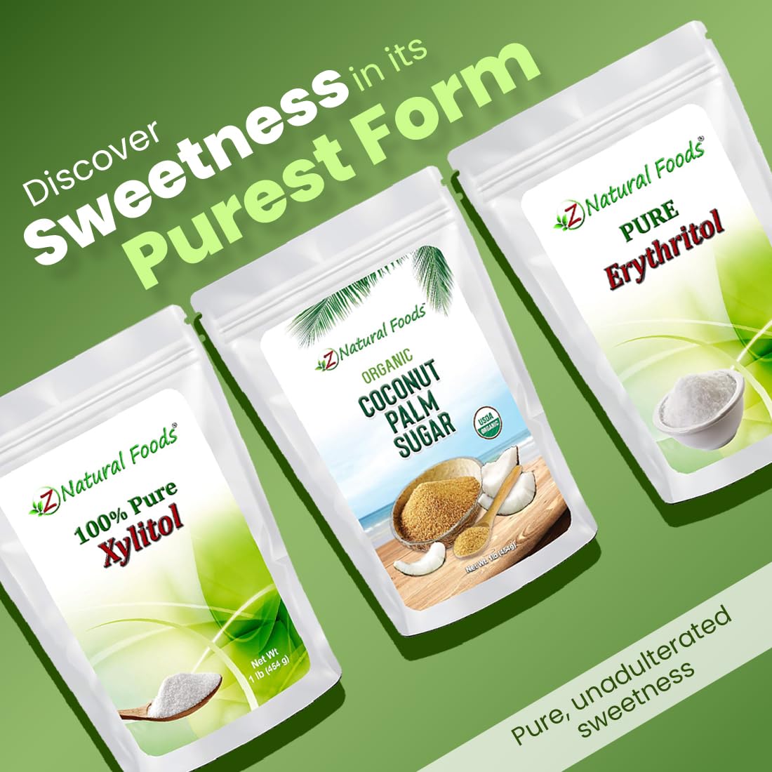 Z Natural Foods Organic Coconut Sugar - Nutrient-Dense, Flavorful & Unrefined Brown Coconut Sugar - Perfect for Tea, Coffee, Oatmeal, Deserts & Baking, Non-GMO, Vegan, Gluten-Free, 3 lbs