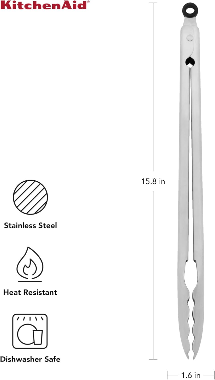 KitchenAid Stainless Steel Long Tongs, 14 Inch