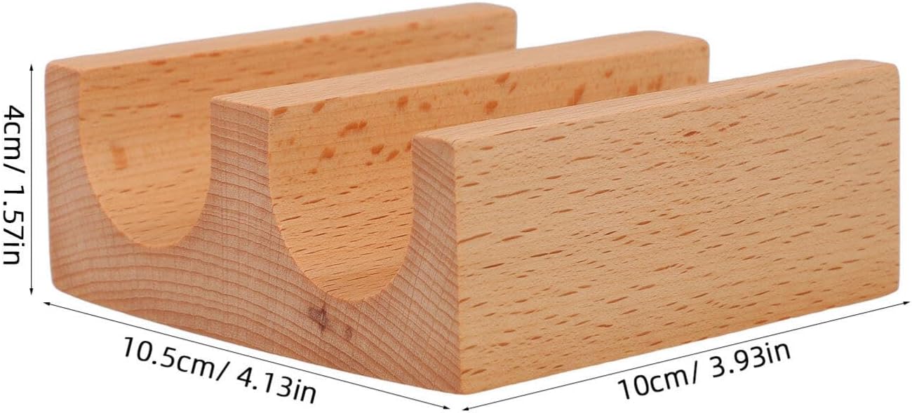 Alipis Wooden Sushi Taco Holder, Sushi Roll Rack U Shaped Sashimi Plate, 2 Slot Sushi Hand Roll Stand Sashimi Serving Tray Food Display Stand