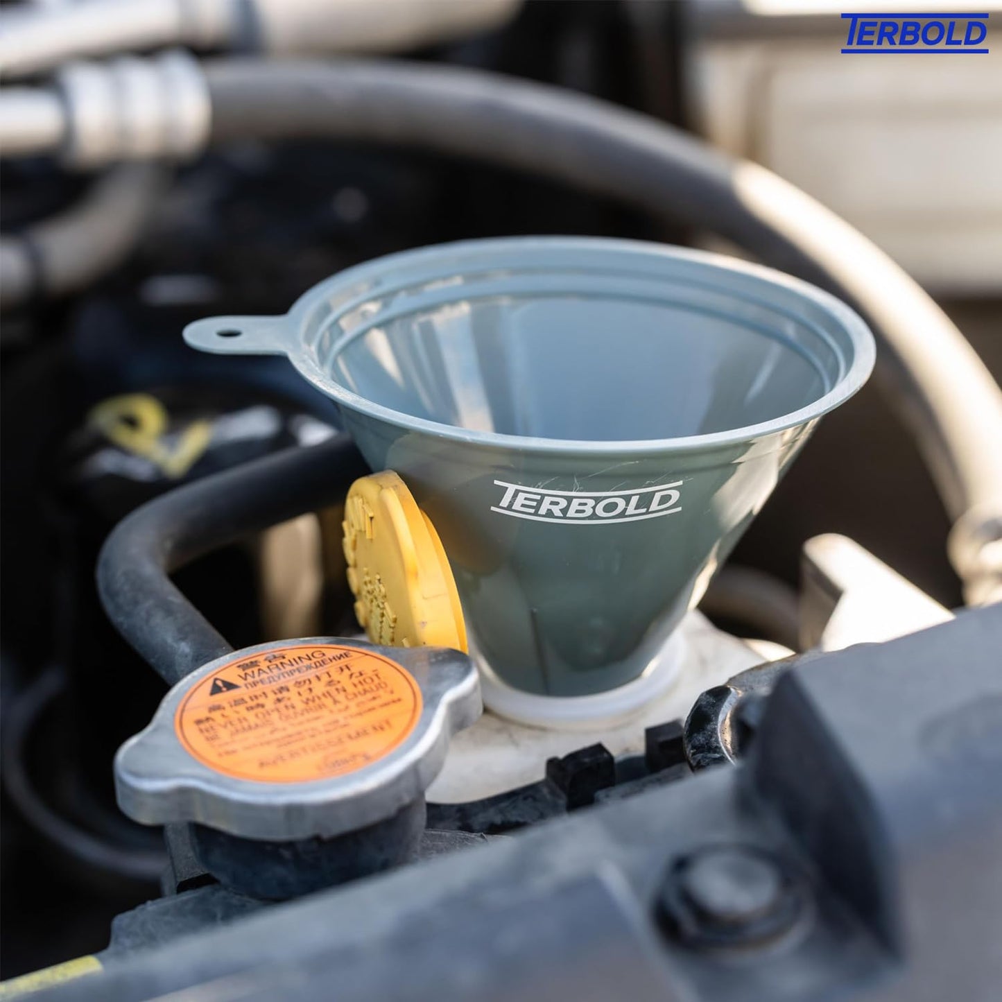 4pc Funnel Nesting Set in BPA Free Plastic for Kitchen Cooking, Car Oil, Home, or Lab Use (Gray)