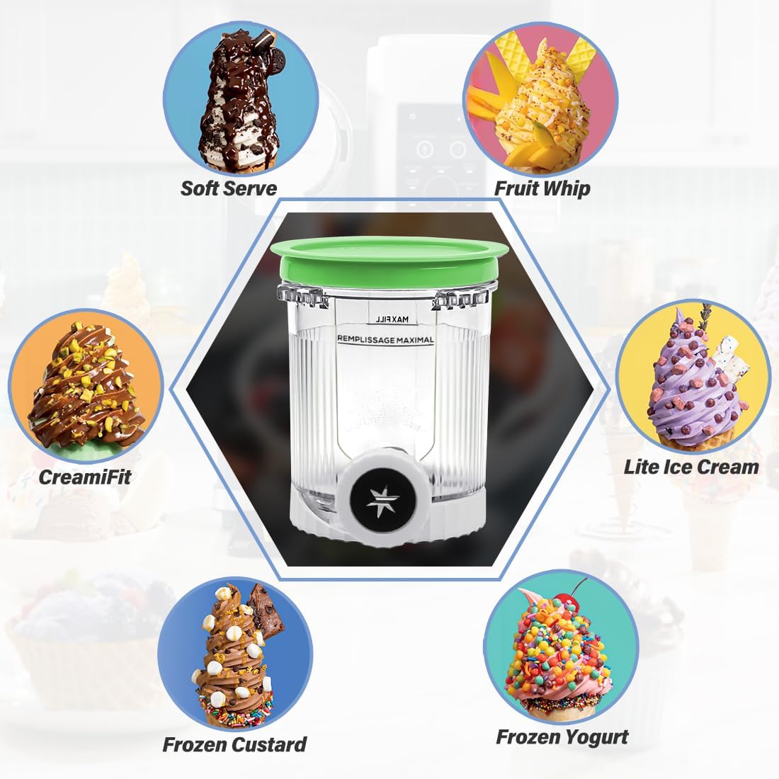 NANOBABY Pints and Lids Replacement Compatible with Ninja Swirl by Creami NC700 Series Ice Cream Makers, 16oz Cup Containers Replacement for Creami Swirl NC701 NC701Q CN701CO, 4-Pack, BPA Free, Clear