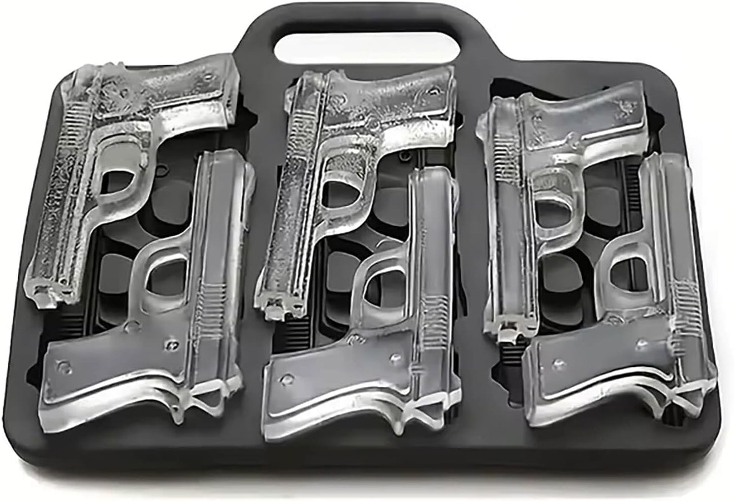 Pistol Ice Cube Mold Ice Cube Tray Mold Ice Cream Maker Chocolate Cake Baking Cakesicle Molds 3D Gun Shape Cold Drink DIY Whiskey Wine Ice Maker Accessories