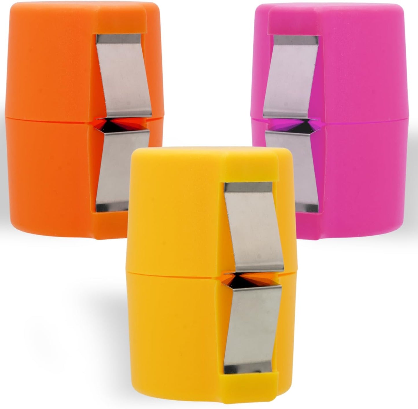 Egg Cracker Tool | Easy Shell Egg Opener | Handheld Egg Seperator Tool | Perfect for Baking, Scrambled Eggs & Omelets – No Mess, No Shell Pieces (Yellow/Pink/Orange - 3 Pack)