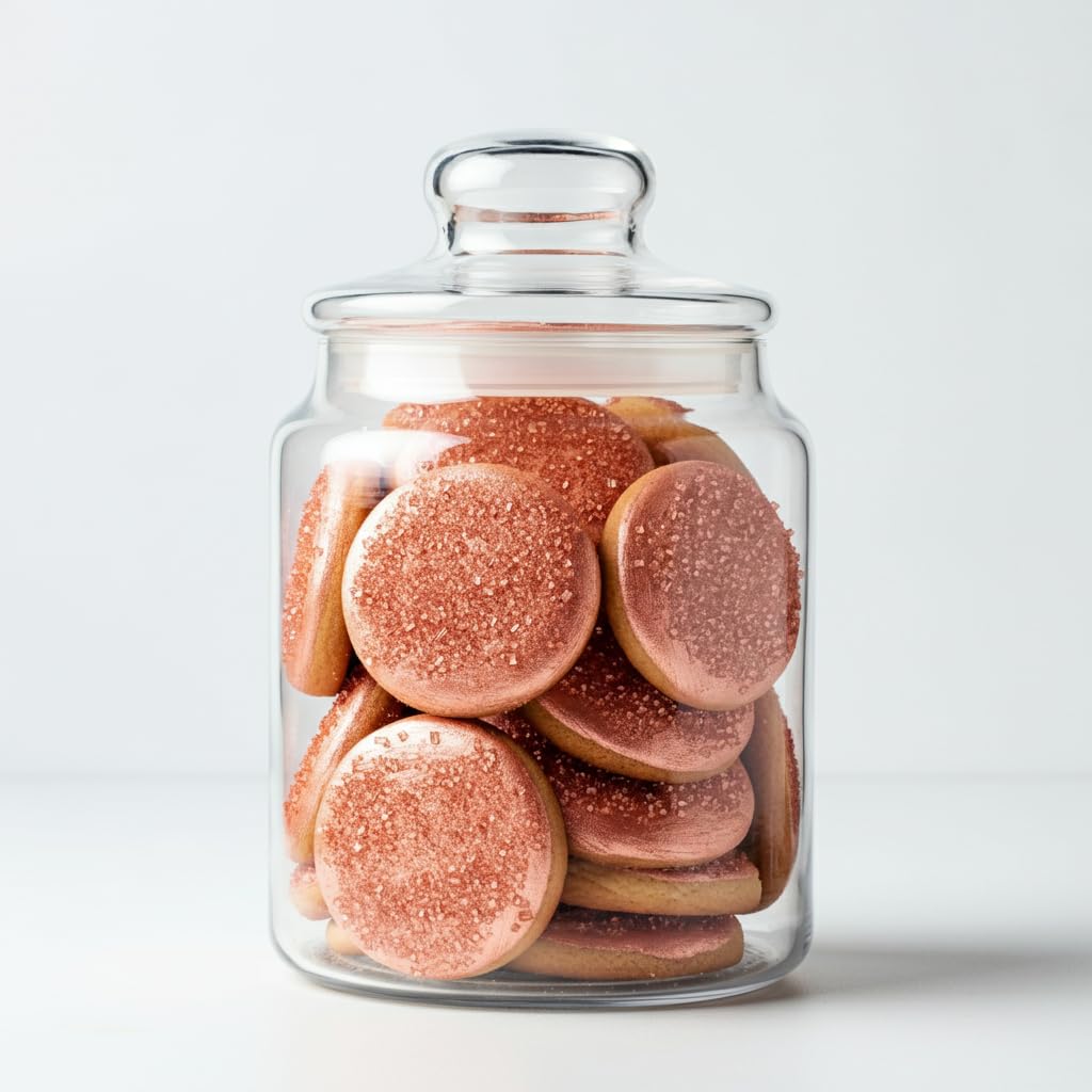 Bakerpan Rose Gold Sanding Sugar for Baking & Cookie Decorating - 5 Ounce Edible Rose Gold Sugar Sprinkles for Cookies, Cakes, Cocktails (Made In USA)