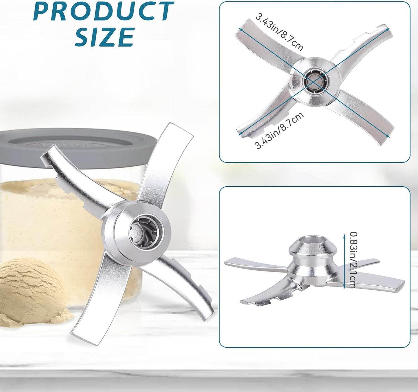 Replacement Paddle Blade for Ninja Creami NC300 Series Ice Cream Makers - Paddle Blade Replacement for Ninja Creamerizer NC299AMZ NC301 CN305A NC101 NC201