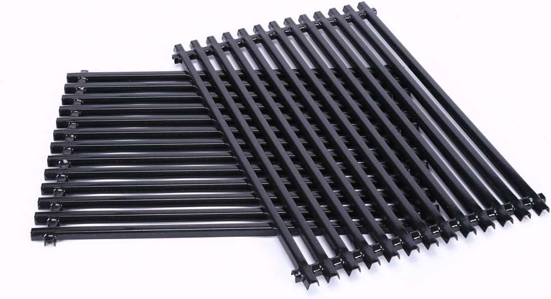 7525 Grill Grates for Weber Spirit 300 Series, E310, E320 Gas Gill with Front Control Panel, Spirit 700, 17 1/4" Cooking Grates for Genesis Silver B/C, Genesis Gold B/C, Porcelain Enameled, 2 Pack