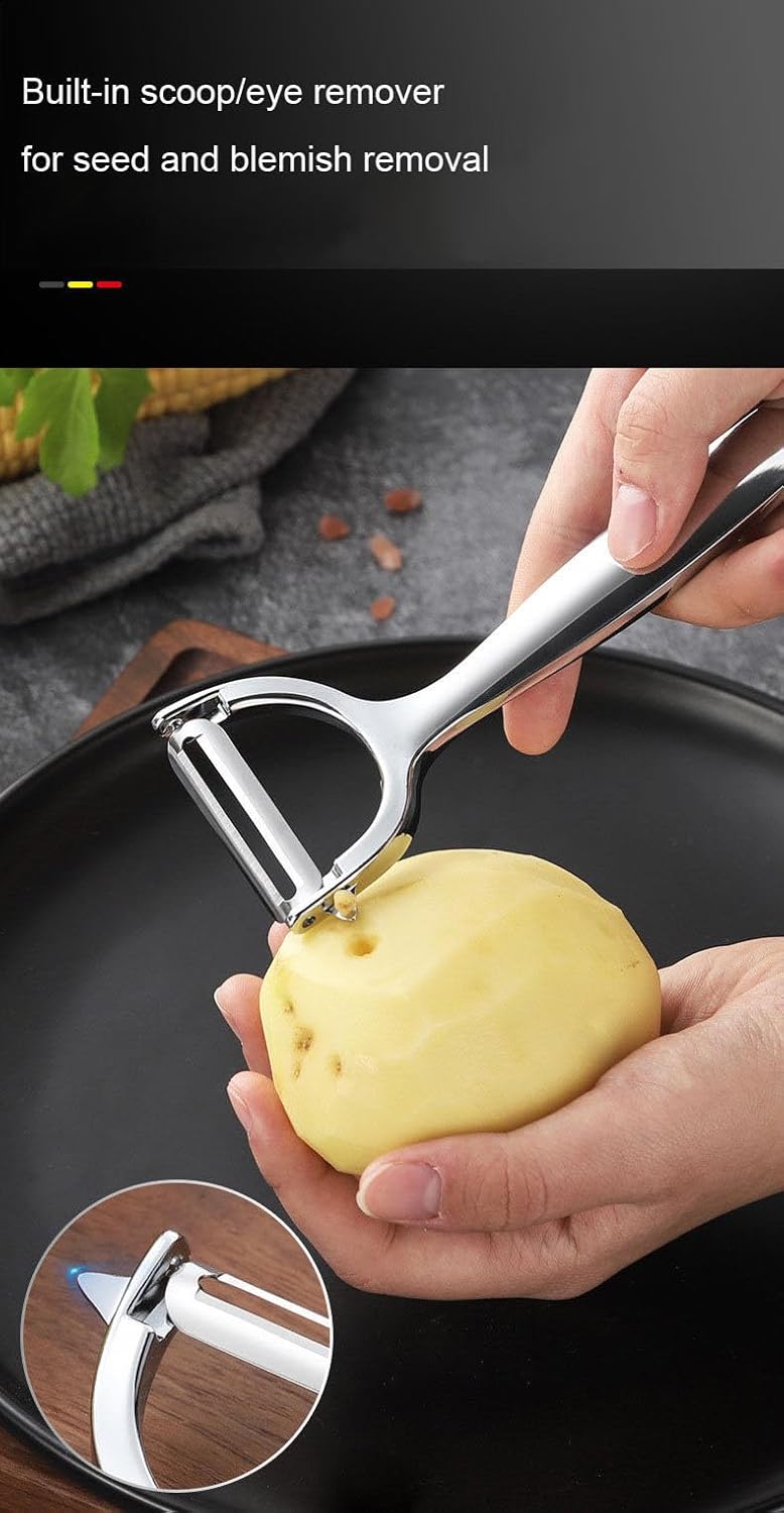 Potato Peeler Y Shaped Vegetable Peeler, Premium Kitchen Ultra Sharp Fruit Peeler with Sharp Stainless Steel Blade for Carrots Potatoes Oranges Citrus