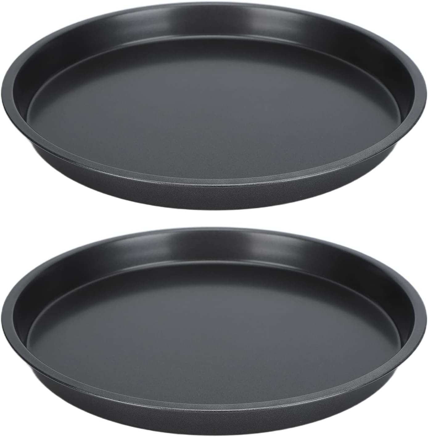 2Pcs Pizza Pan, 6in/9in/10in/12in Deep Dish Round Pizza Pan for Oven, Non Stick Thickened Carbon Steel Baking Pan for Home Kitchen, Dishwasher Safe(10in)
