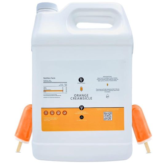 Dolce Flav Orange Creamsicle Extract - 1 Gallon Oil-Soluble Multipurpose Flavoring Ideal for Candy Making, Baking, Lip Balm, and Ice Cream - Perfect Kitchen Gift for Holidays