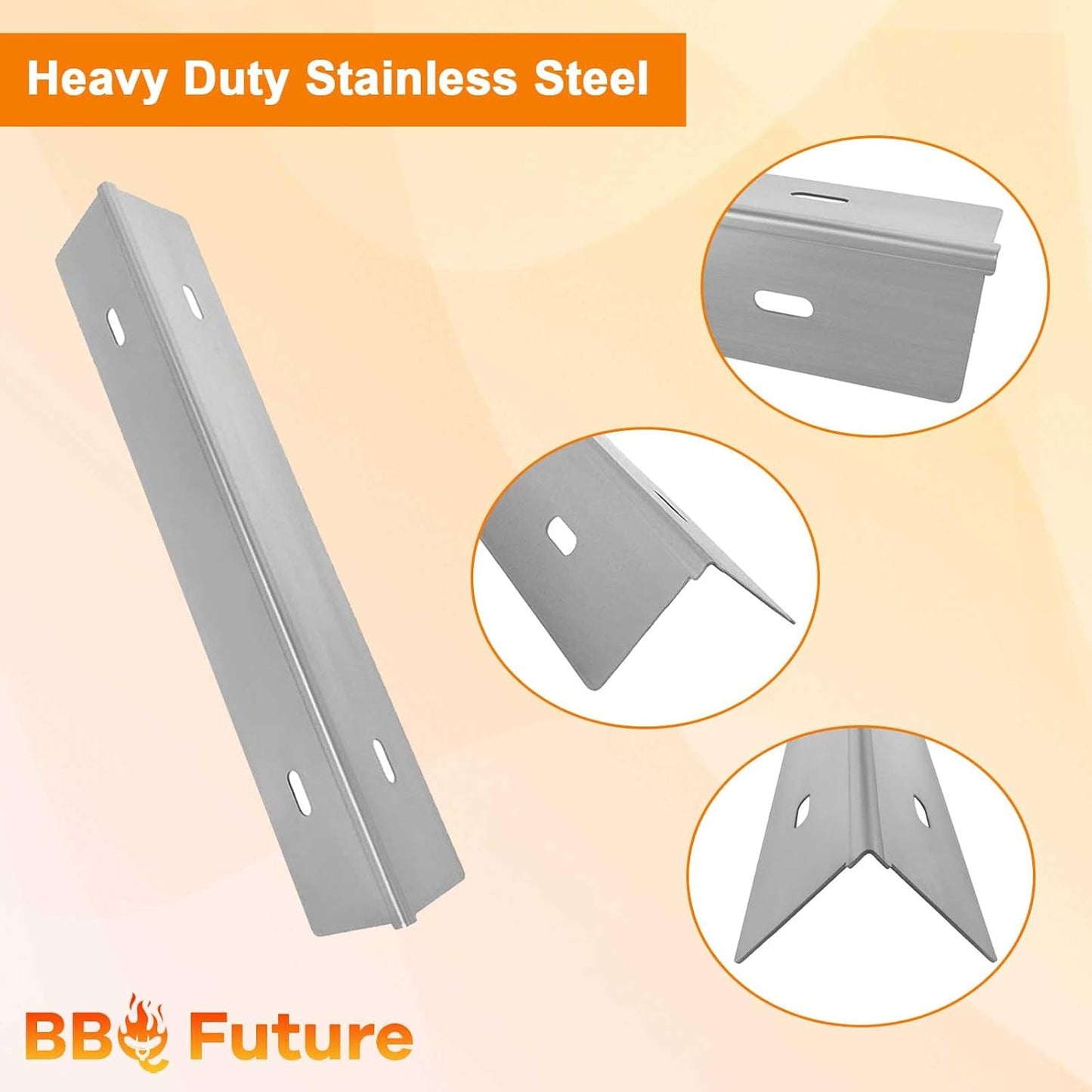 MixRBBQ Grill Replacement Parts for Napoleon Prestige 500 and Built-in Prestige 500, Stainless Steel 7-Pack Heat Plates, 4-Pack Burner and 2-Pack Grate Grid for Napoleon