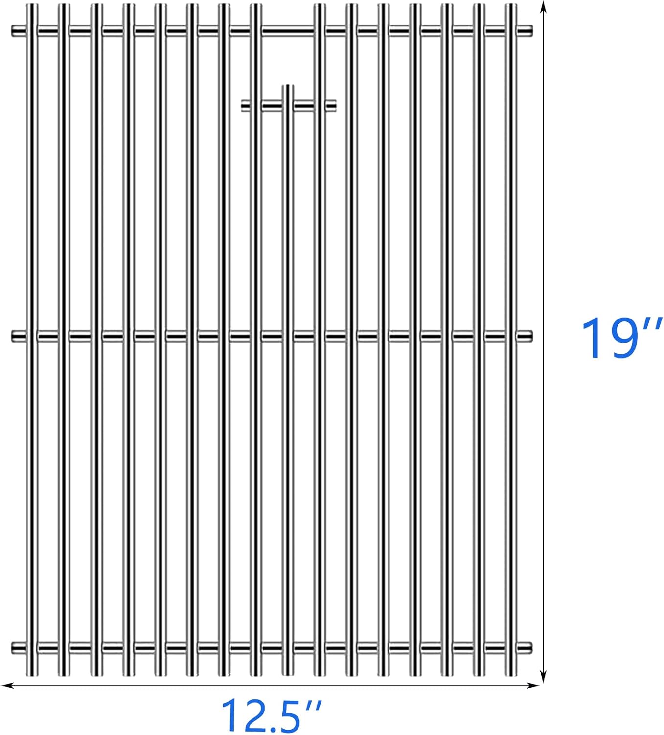 19" Stainless Steel 2 Grates for Bakers and Chefs GR2039201-BC-00, ST1017-012939 Brinkmann 810-8532-F 810-2200-0, 810-2210-0 810-2310-0 810-8401-S 810-8532-F 810-8534-S Chef BIG-8116 Grill