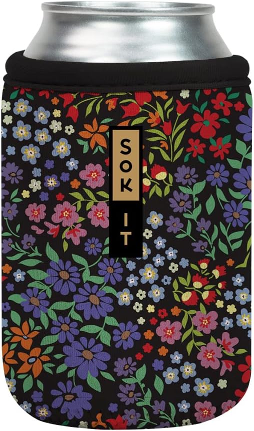 Sok It CanSok Sleeve for Beer & Soda Insulated Neoprene Cover (Picnic Basket, 12oz Can Sleeve)