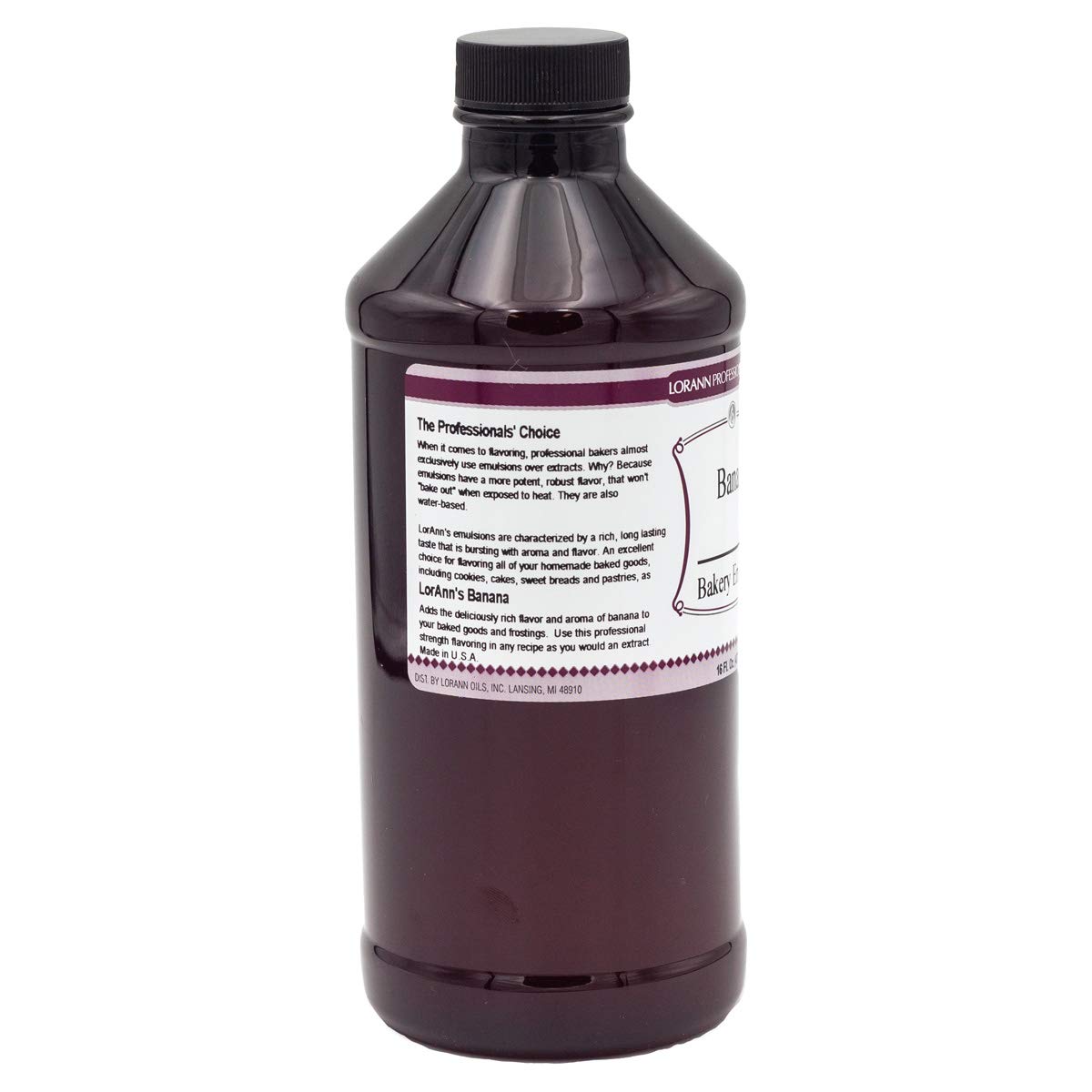 Lorann Oils Banana Bakery Emulsion: True Banana Emulsion, Ideal for Boosting Fruit Tones in Cakes, Cookies & Desserts, Gluten-Free, Keto-Friendly, Banana Extract Substitute Essential for Your Kitchen