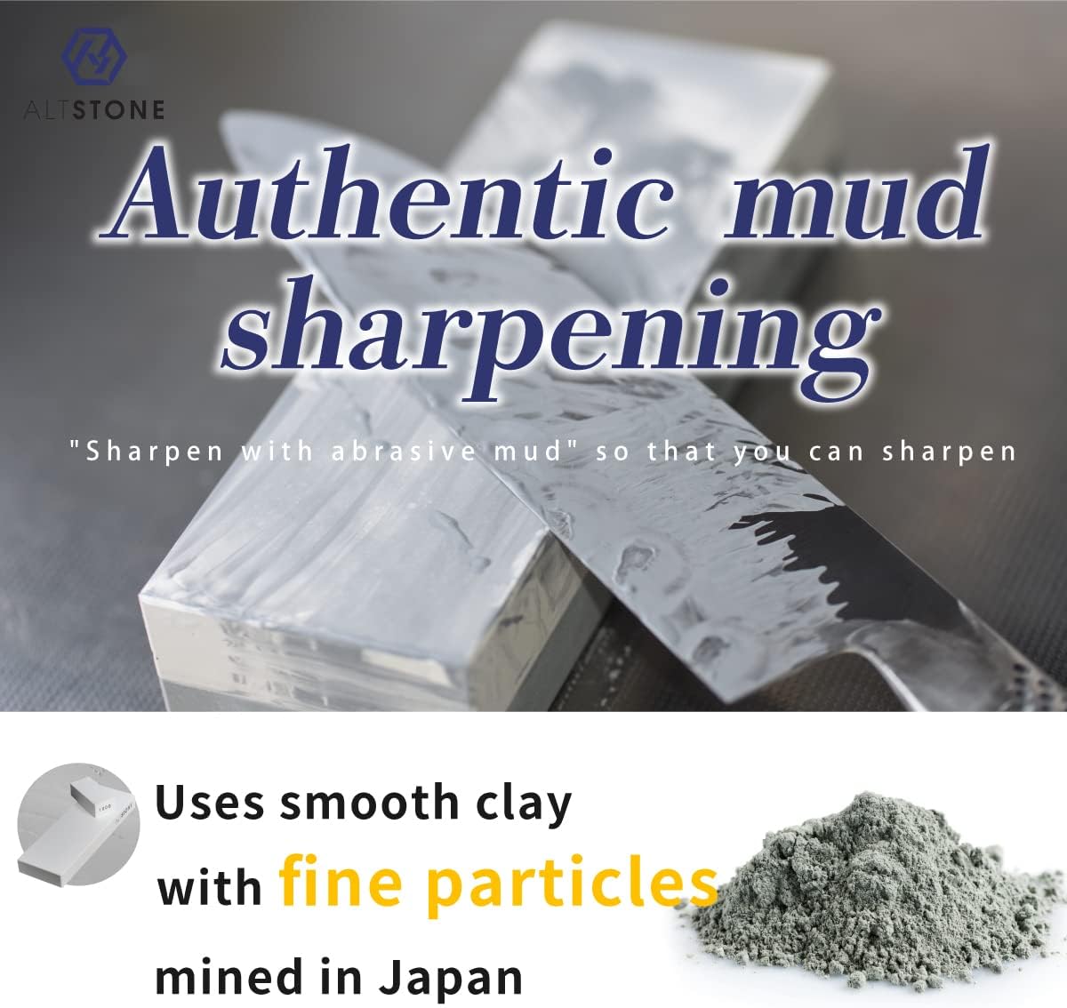 FUKAMI Whetstone Sharpening stone medium grit #1000 w/Nagura, 7.1" x 2.4" x 0.8" (Pro Power. Perfectly Compact for home use), Made in Japan (#1000)